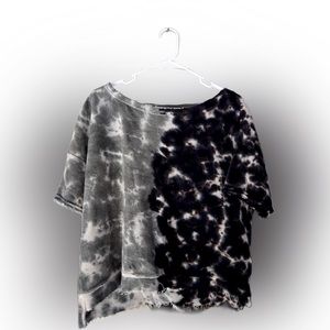 True Craft black and grey tye-dye shirt